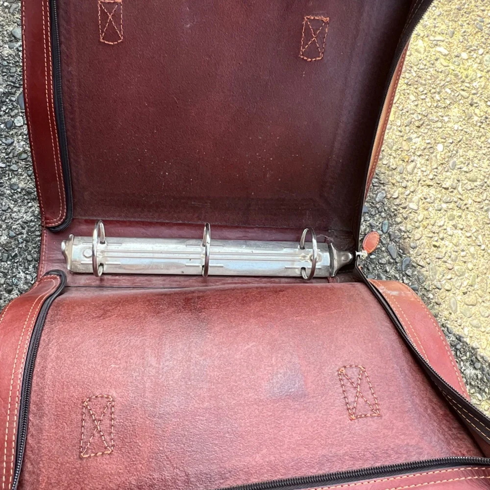 Elegant Brown Leather Briefcase